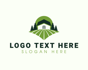 Mowing - House Landscaping Realty logo design