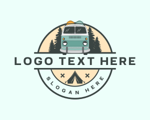 Hippie Camper Van Logo