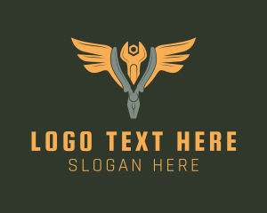 Industry - Winged Pliers Mechanic logo design