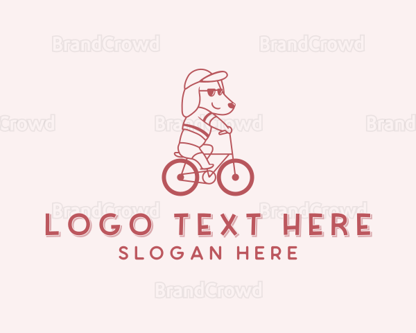 Biking Pet Dog Logo