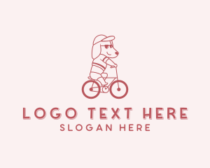 Cyclist - Biking Pet Dog logo design