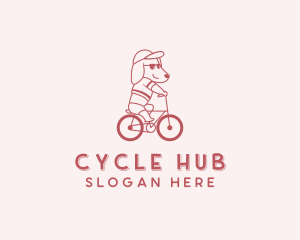 Bike - Biking Pet Dog logo design