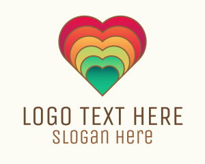 Unity - Pride Rainbow Heart logo design