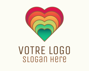 Pride Rainbow Heart Logo