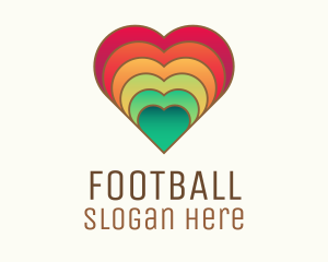 Pride Rainbow Heart Logo