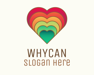 Lgbt - Pride Rainbow Heart logo design