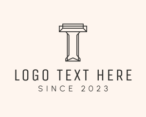 Letter T - Industrial Steel Letter T logo design