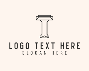Sitework - Industrial Steel Letter T logo design