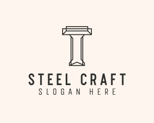 Steel - Industrial Steel Letter T logo design