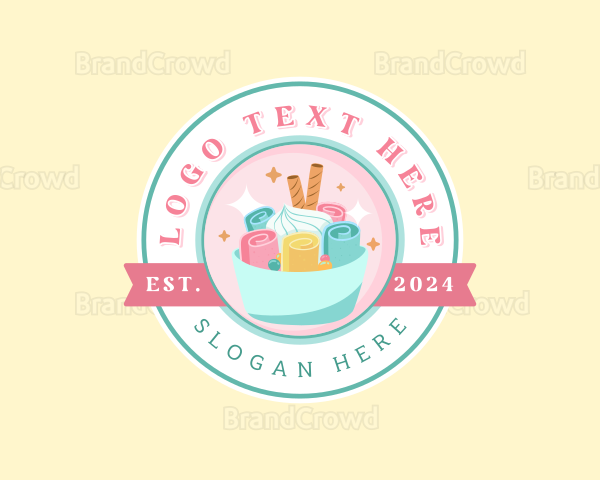 Ice Cream Gelato Dessert Logo