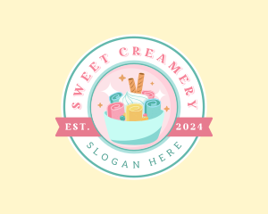 Ice Cream Gelato Dessert logo design