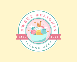 Ice Cream Gelato Dessert logo design