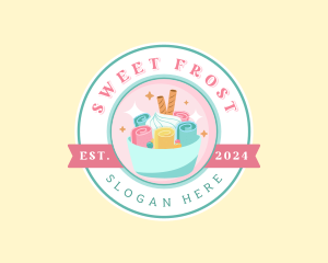 Ice Cream Gelato Dessert logo design