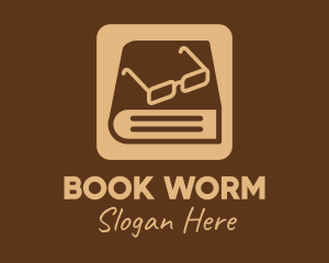 Book - Reading Glasses Ebook Book logo design
