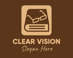 Glasses - Reading Glasses Ebook Book logo design