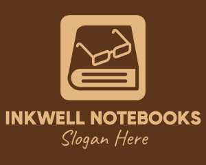 Notebook - Reading Glasses Ebook Book logo design