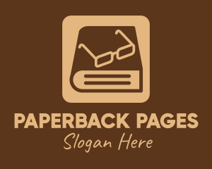 Book - Reading Glasses Ebook Book logo design