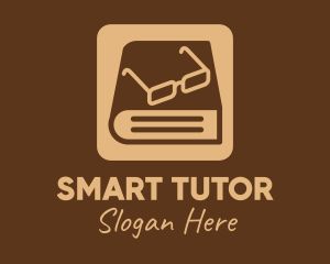 Tutor - Reading Glasses Ebook Book logo design