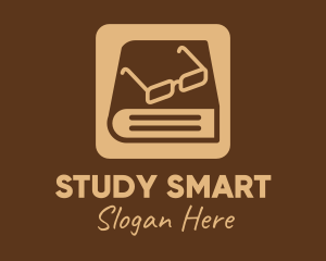 Student - Reading Glasses Ebook Book logo design