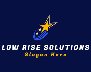 Rising Three Stars  logo design