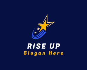 Rising Three Stars  logo design