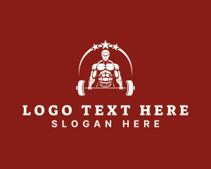 Man - Weightlifting Fitness Gym logo design