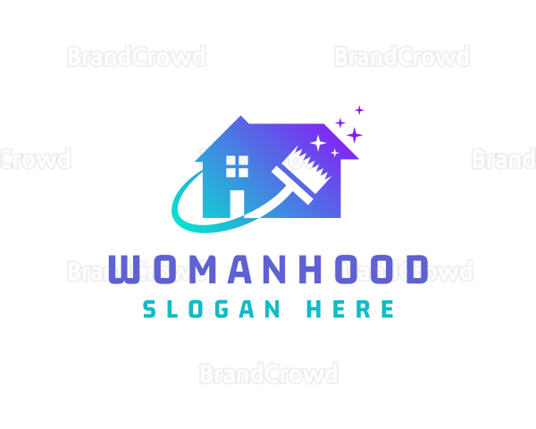 Clean House Broom Logo