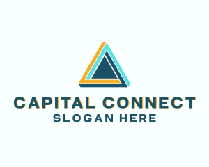 Finance Triangle Pyramid logo design