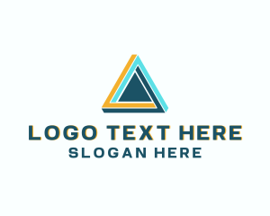 Finance Trading Triangle Pyramid logo design