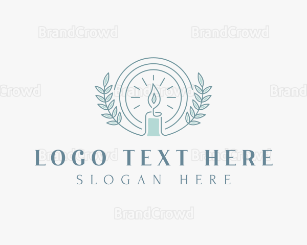 Generic Glowing Candle Leaves Logo