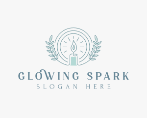 Generic Glowing Candle Leaves logo design