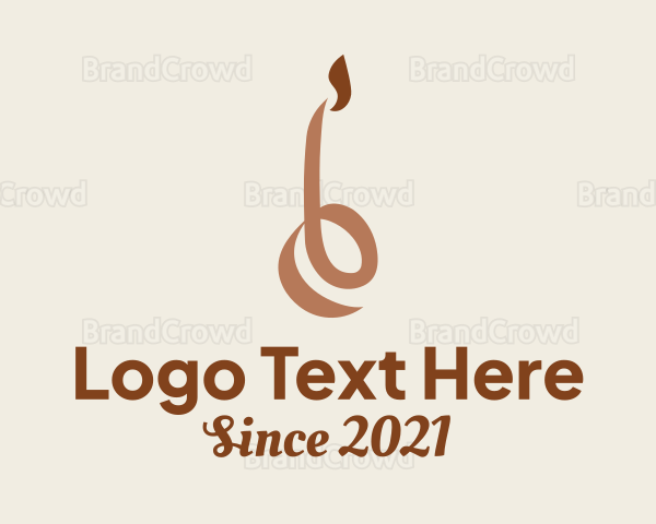 Boho Lighting Candle Logo