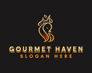 Hot Flame Chicken logo design