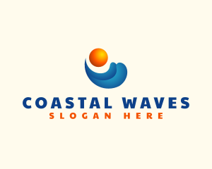 Tropical Sun Wave logo design