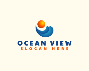 Tropical Sun Wave logo design