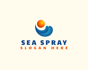 Tropical Sun Wave logo design