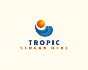 Tropical Sun Wave logo design