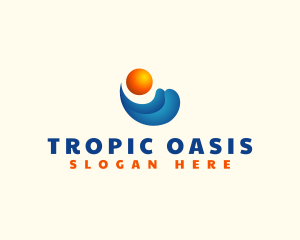 Tropical Sun Wave logo design