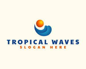 Tropical Sun Wave logo design