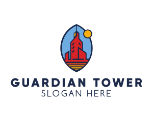 Modern Oval Tower  logo design