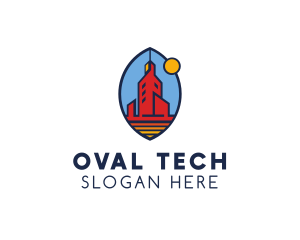 Oval - Modern Oval Tower logo design
