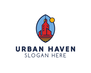 Modern Oval Tower  logo design