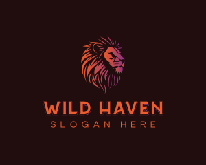 Wild Lion Mane logo design