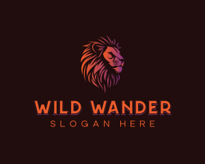 Wild Lion Mane logo design