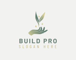 Support - Organic Hand Leaf logo design