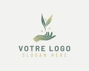 Organic - Organic Hand Leaf logo design