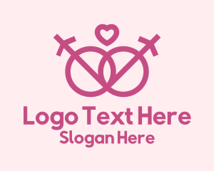 Inclusive - Gender Equality Symbol logo design