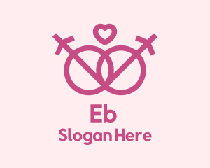 Gay Marriage - Gender Equality Symbol logo design