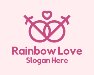 Lesbian - Gender Equality Symbol logo design