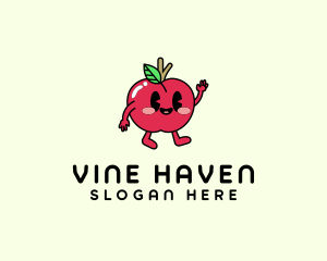 Adorable Apple Fruit logo design